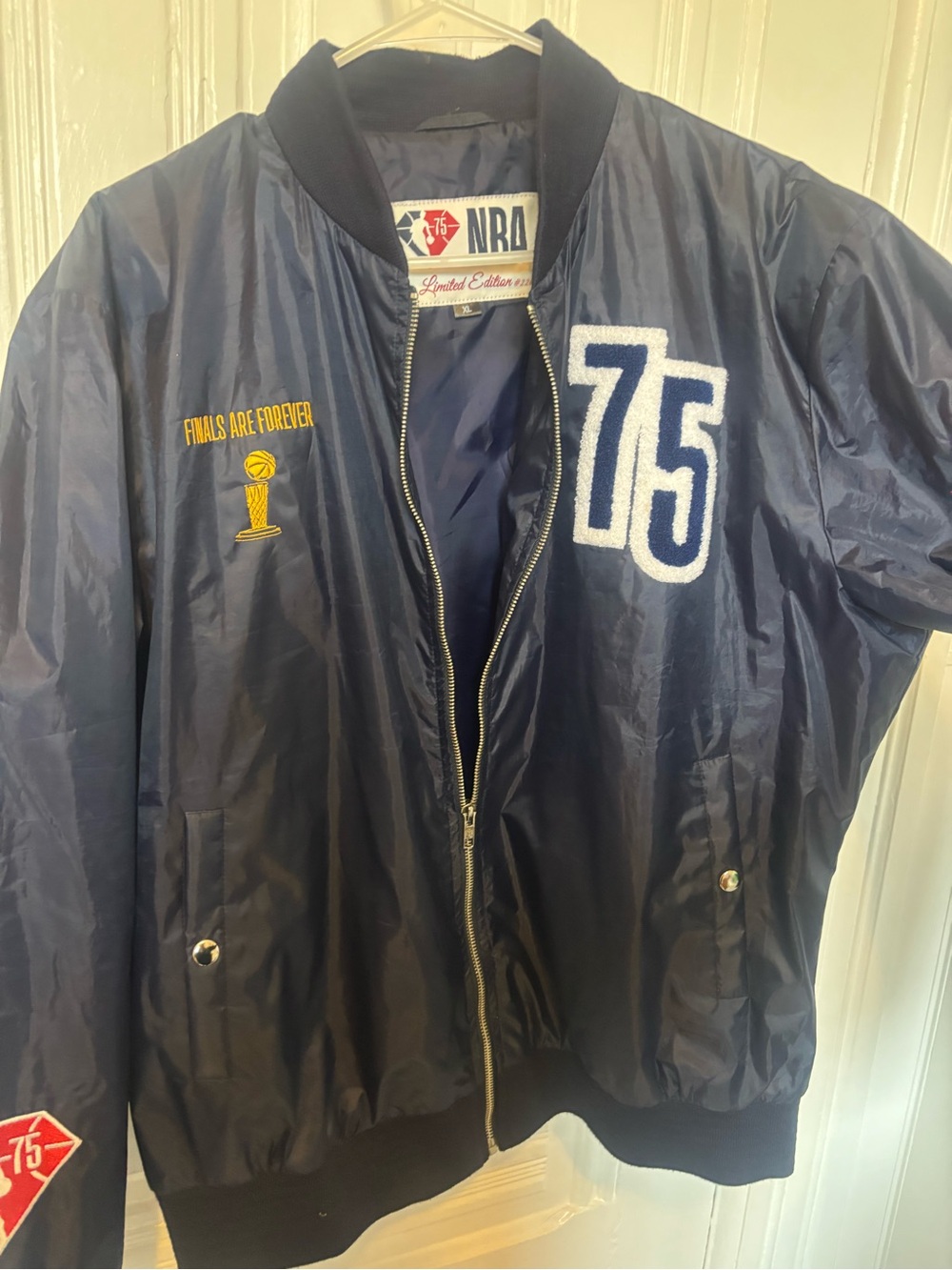 NBA Finals Navy '75' Bomber Jacket - Men's